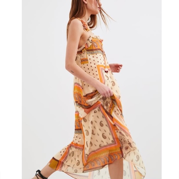 Zara Dresses & Skirts - 🆕✨ BOHO MAXI STRAPPY DRESS 🧡